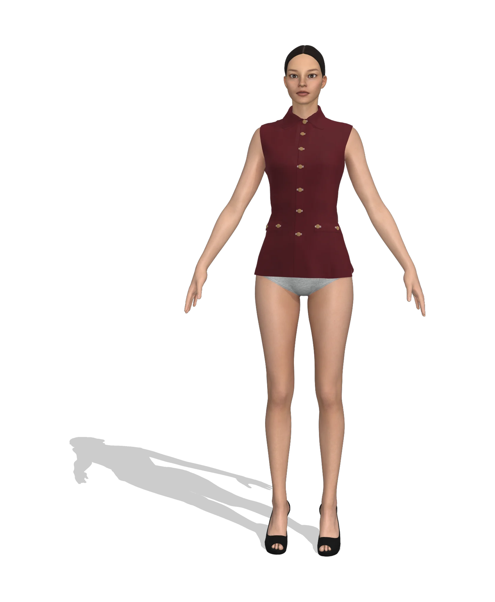 KDscion w215 sleeveless buttonup jacket